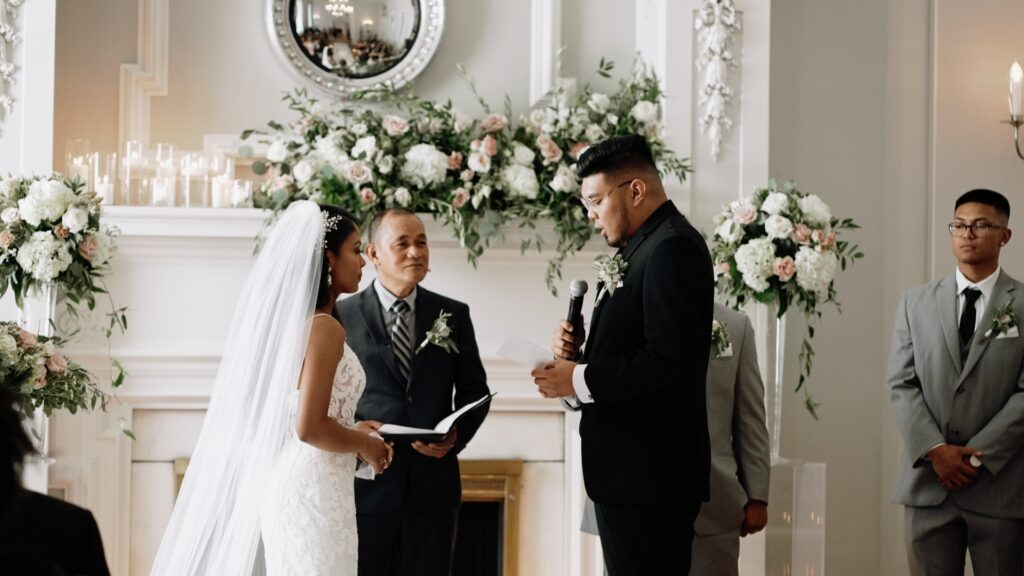 Wedding Ceremony at The Vancouver Club.